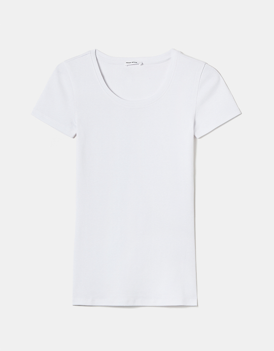 TALLY WEiJL, Weißes Basic T-Shirt for Women
