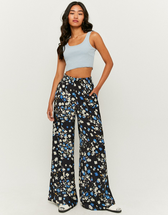 TALLY WEiJL, Pantalon Fleuri Noir for Women