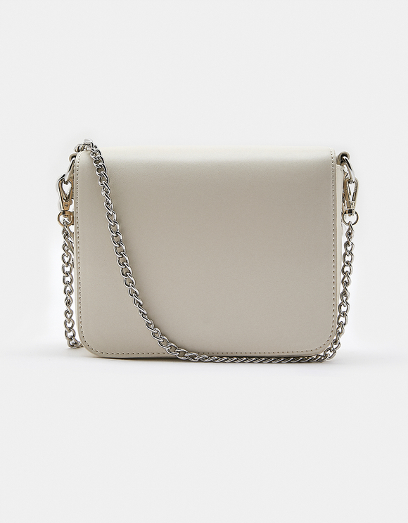 Borsa a Tracolla Bianca in Similpelle con Catena | TALLY WEiJL Online Shop