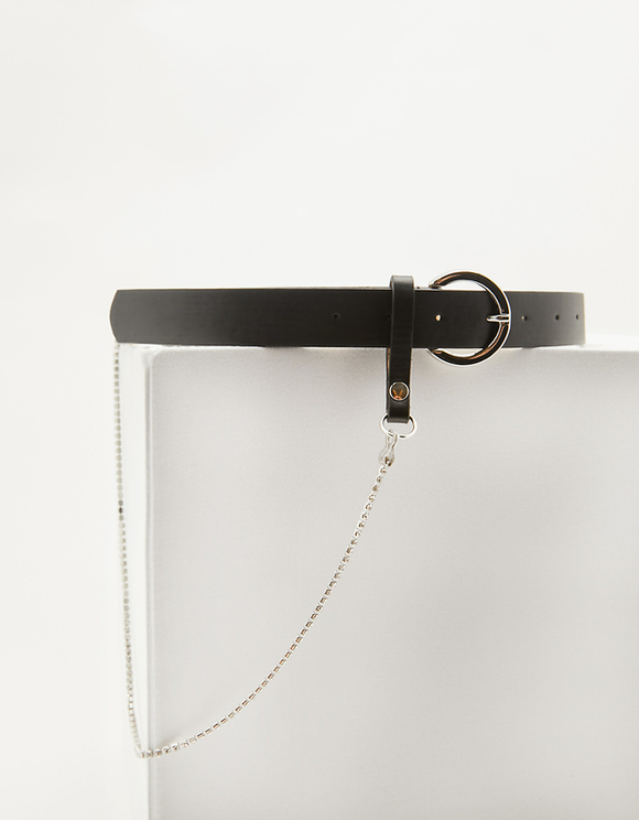 Belt with Chain Detail
