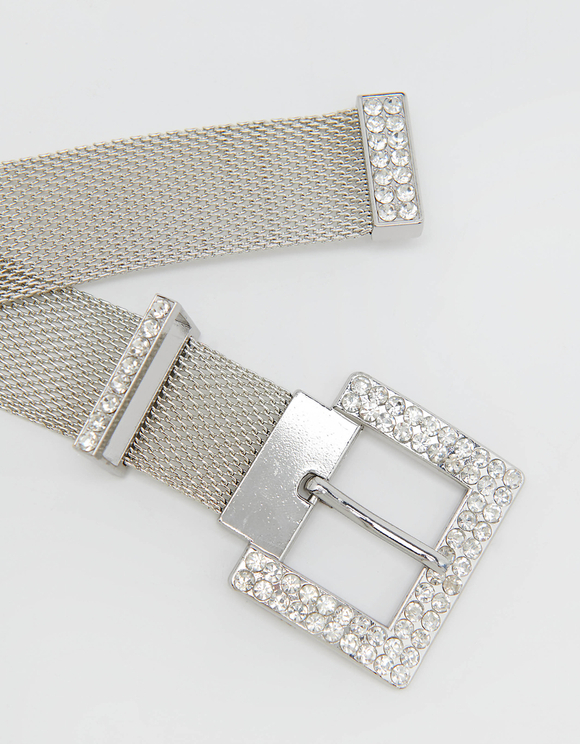 Cintura con Effetto Metallico Brillante