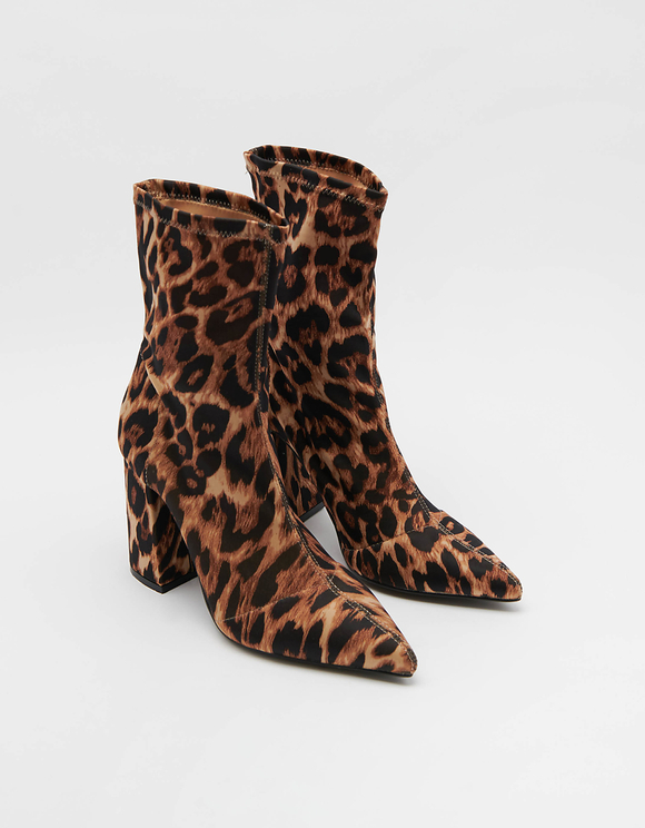 Stivaletti Leopardati con Calzino