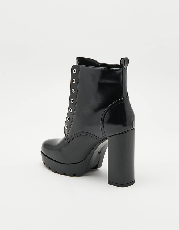 Stivaletti Neri con Plateau