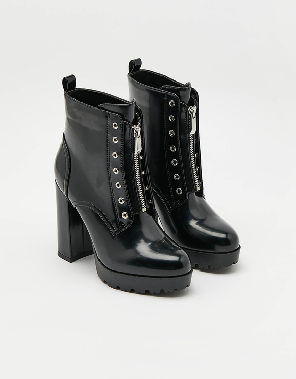 Stivaletti Neri con Plateau