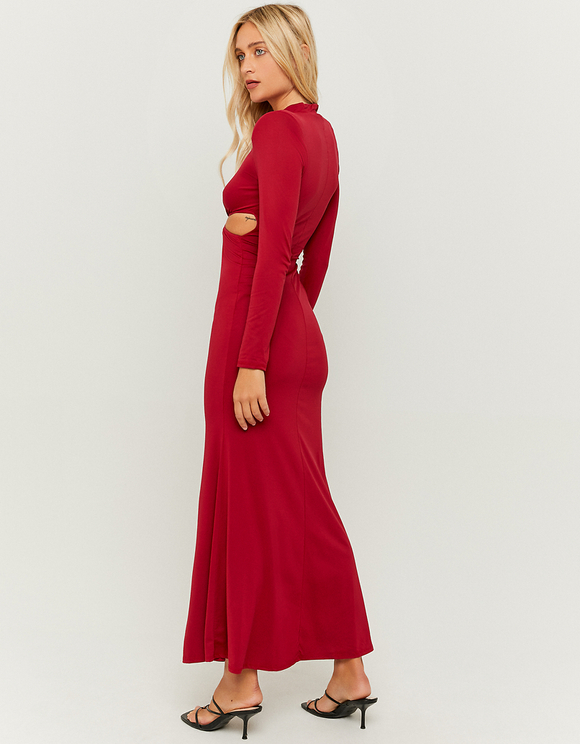 Red Long Sleeves Maxi Dress Tally Weijl Online Shop