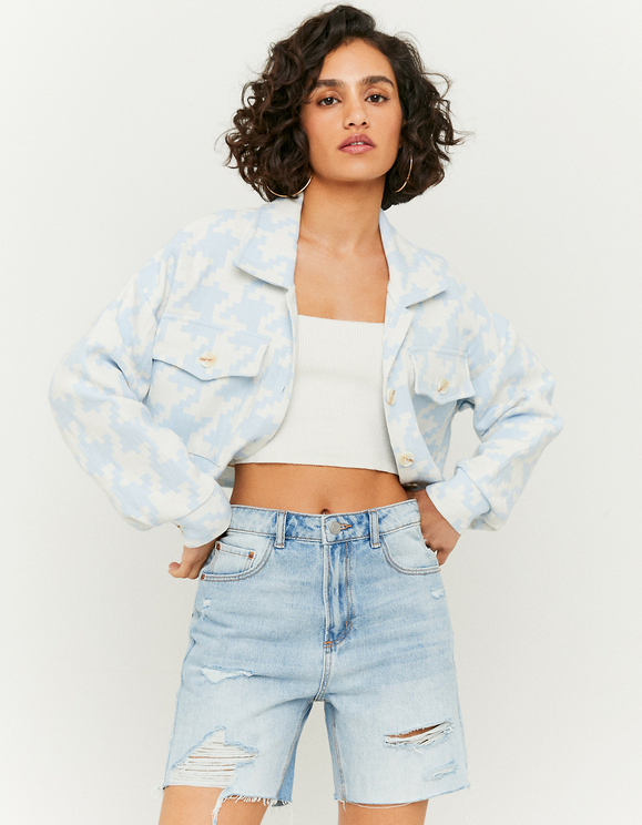 cropped denim jacket ripped