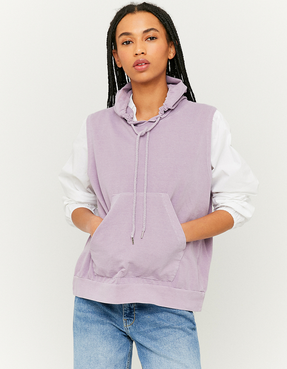 Felpa Smanicata con Cappuccio e Tasca | TALLY WEiJL Online Shop