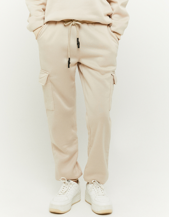 Pantaloni da Jogging Cargo a Vita Alta Beige | TALLY WEiJL Online Shop