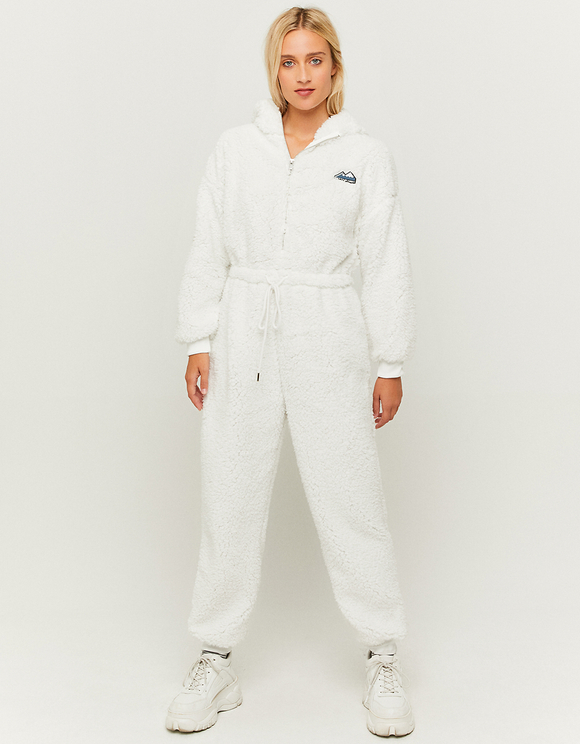 white teddy sweatshirt