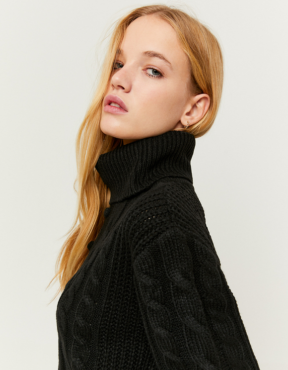 turtle neck jumper black