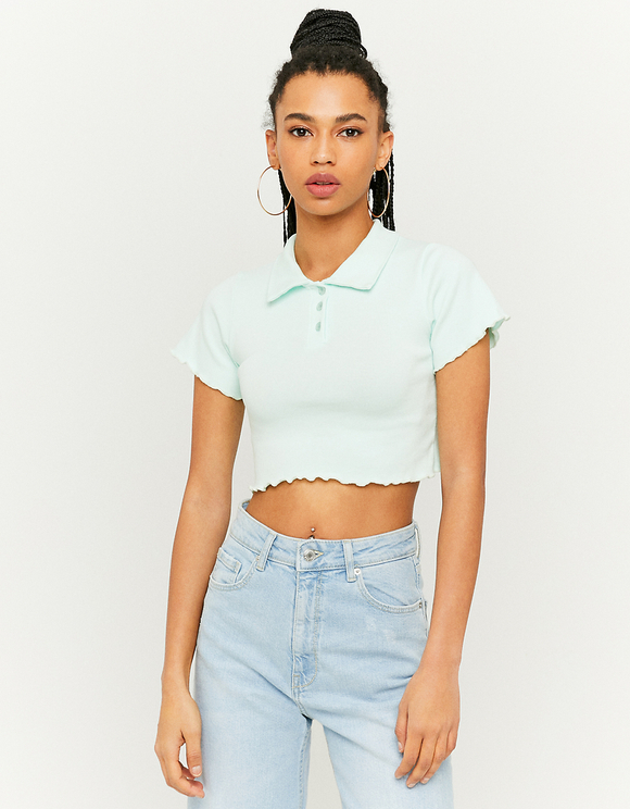 Cropped Polo Design Top | TALLY WEiJL 