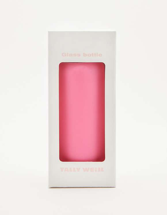 Rosa Silikon Glasflasche