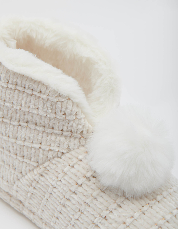 Pantofole a Stivaletto in Ciniglia