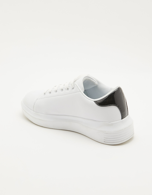 white sole trainers