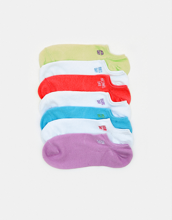 7 Pack Printed Socks
