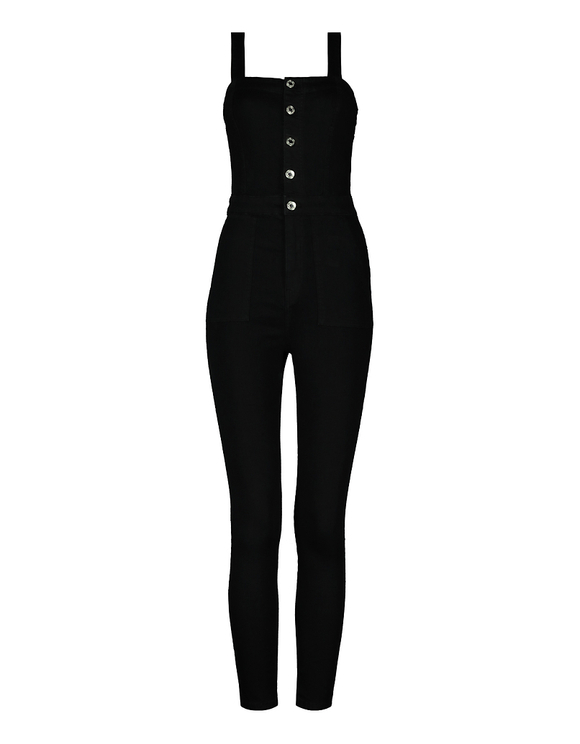 Salopette Skinny Nera Utility