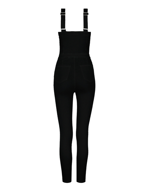 Salopette Skinny Nera Utility