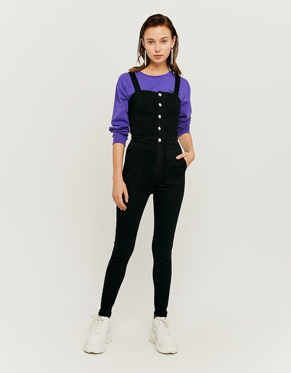 Salopette Skinny Nera Utility