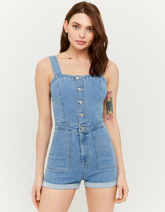 Tutina Skinny Smanicata di Jeans | TALLY WEiJL Online Shop
