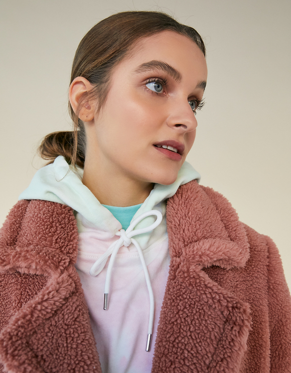 pink teddy coat