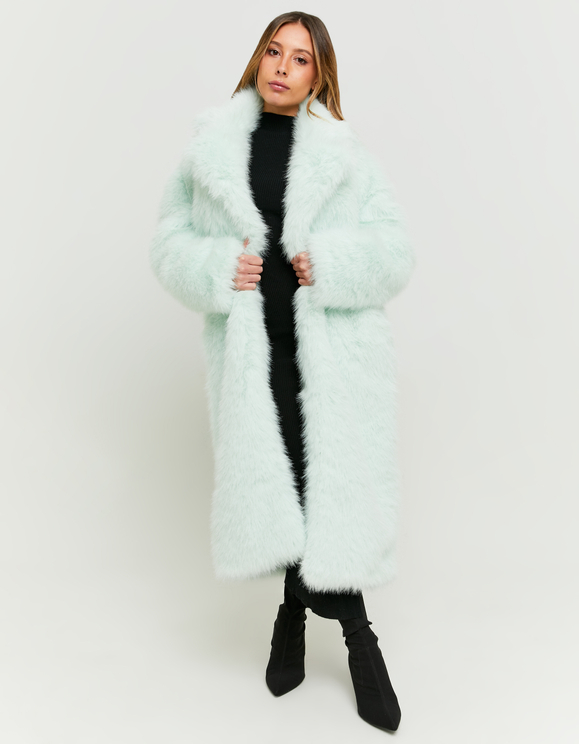 Goa Woman Manteau Fausse Fourrure Vert Sapin Manteau Fausse