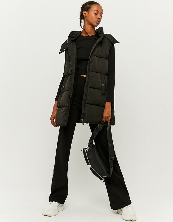 long puffer vest