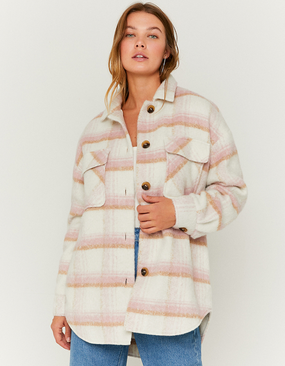 topshop check shacket