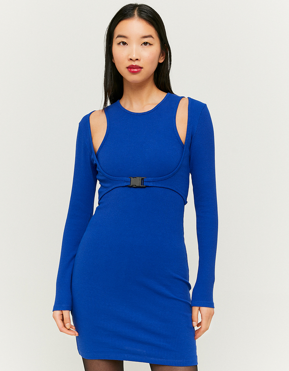 robe bleu courte