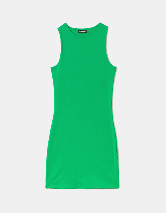 Grünes figurbetontes Mini Kleid