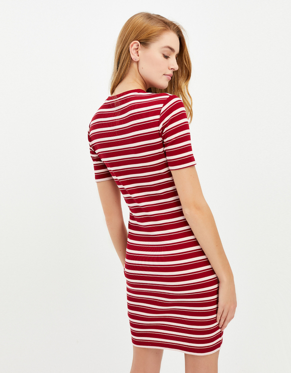 Rotes Gestreiftes Midi Kleid Tally Weijl Online Shop