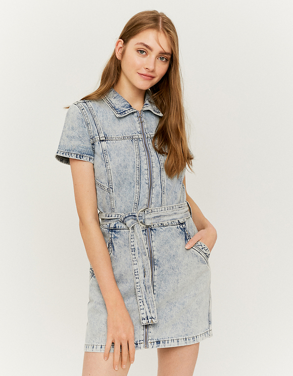 Vestito in Denim con Effetto Vintage | TALLY WEiJL Online Shop