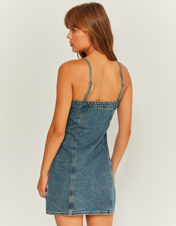 tally weijl denim dress Recycled Denim Dress TALLY WEIJL , Mini Dress for a Girl in the Style of  Boho