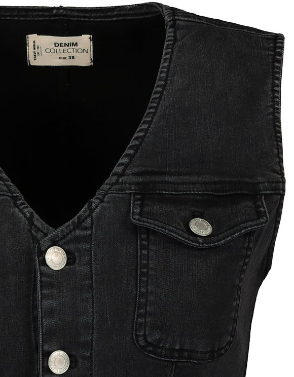 Vestito Aderente in Denim con Bottoni