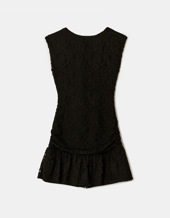 Black Lace Dress with Ruffles | TALLY WEiJL EU International Black Lace Dress with Ruffles | TALLY WEiJL EU International