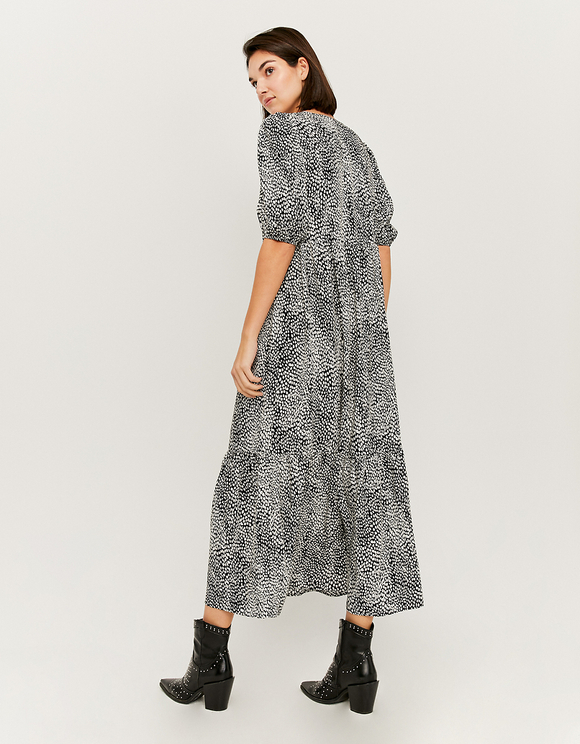 Vestito Midi a con Stampa Dalmata