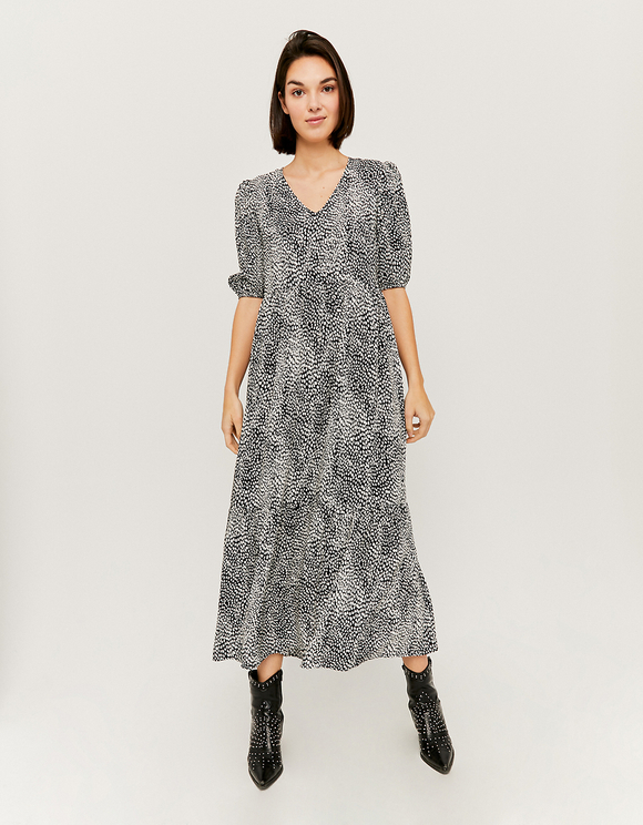 Vestito Midi a con Stampa Dalmata