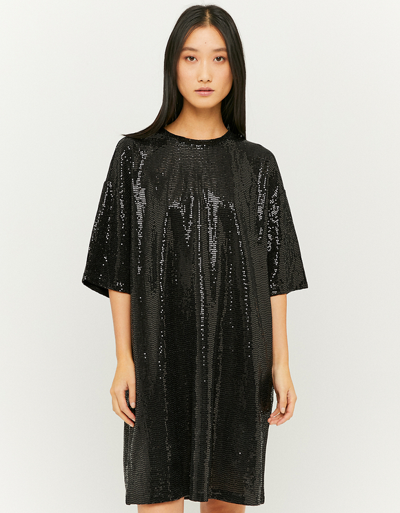 oversized sequin dress