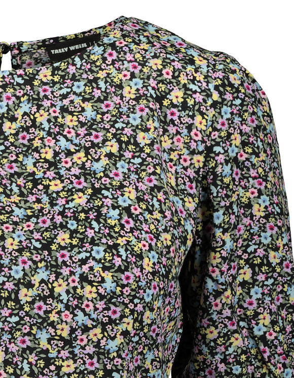 Vestito Mini a Fiori con Volants