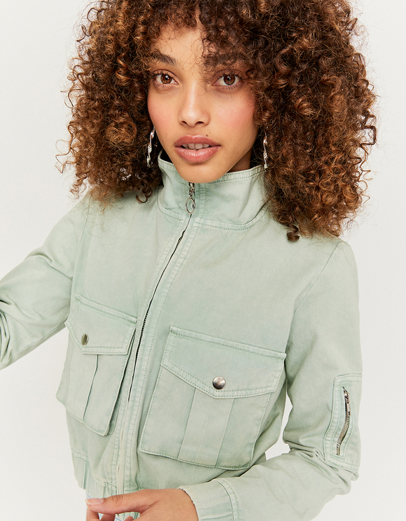 Giacca Utility in Verde Menta