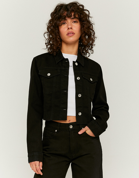 Black Long Sleeves Cotton Jacket 