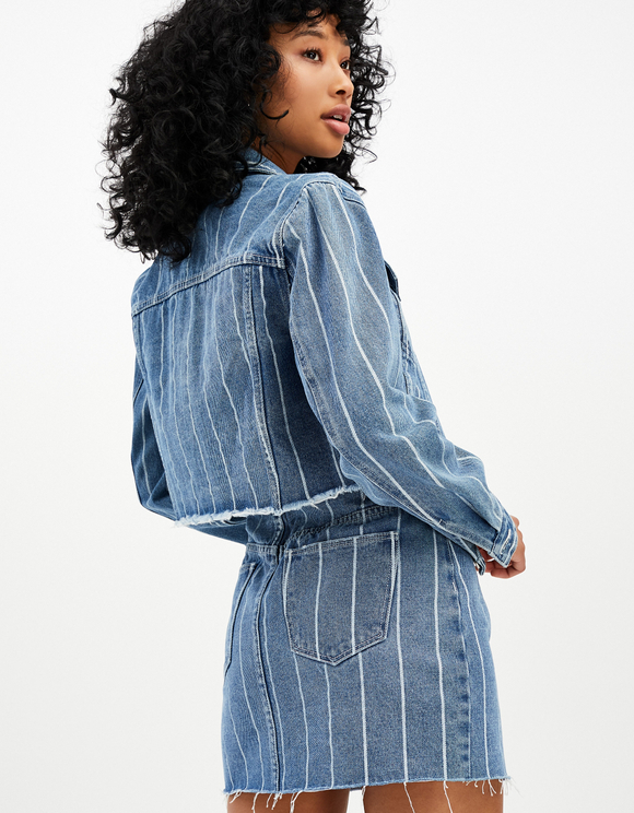 Giacca di Jeans a Righe 