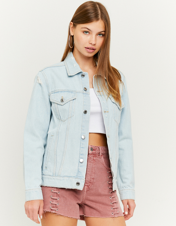 Giacca Oversize di Jeans Strappata | TALLY WEiJL Online Shop