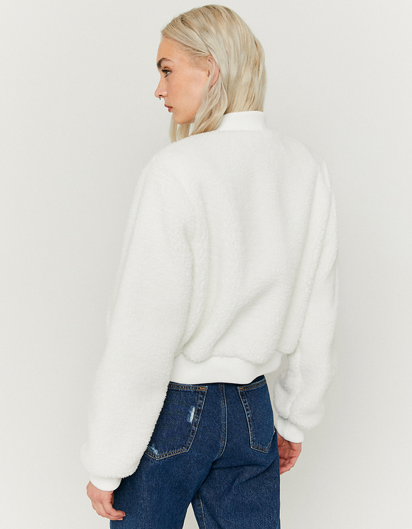 teddy fur bomber jacket