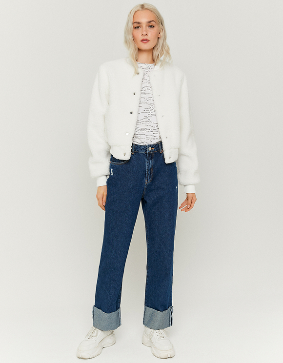 teddy fur bomber jacket