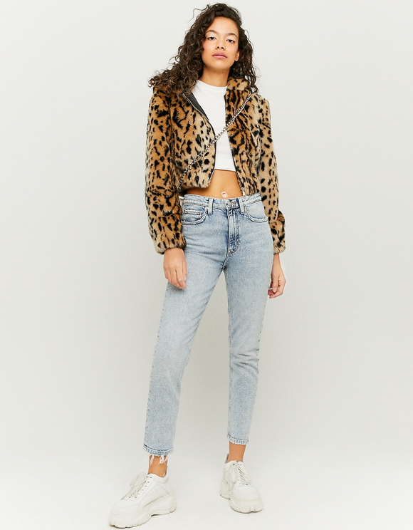 short leopard print jacket