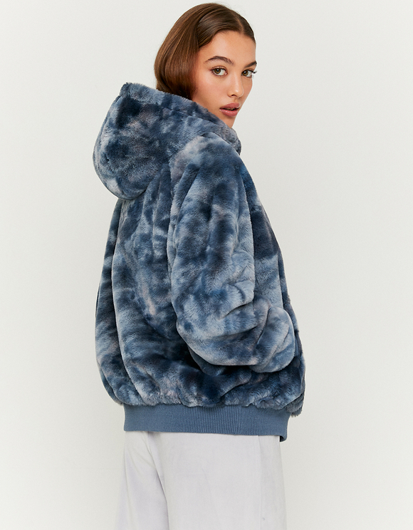grey fluffy jacket womens