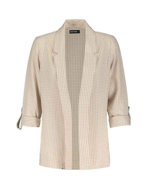 Blazer Beige Vichy Aperto