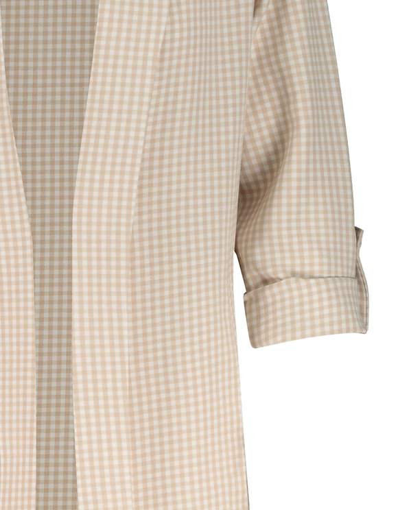 Blazer Beige Vichy Aperto