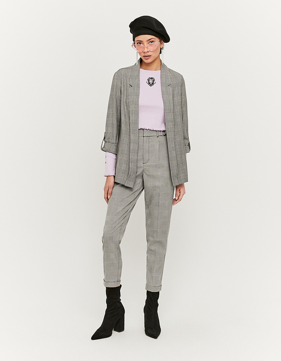 Blazer Aperto a Quadri