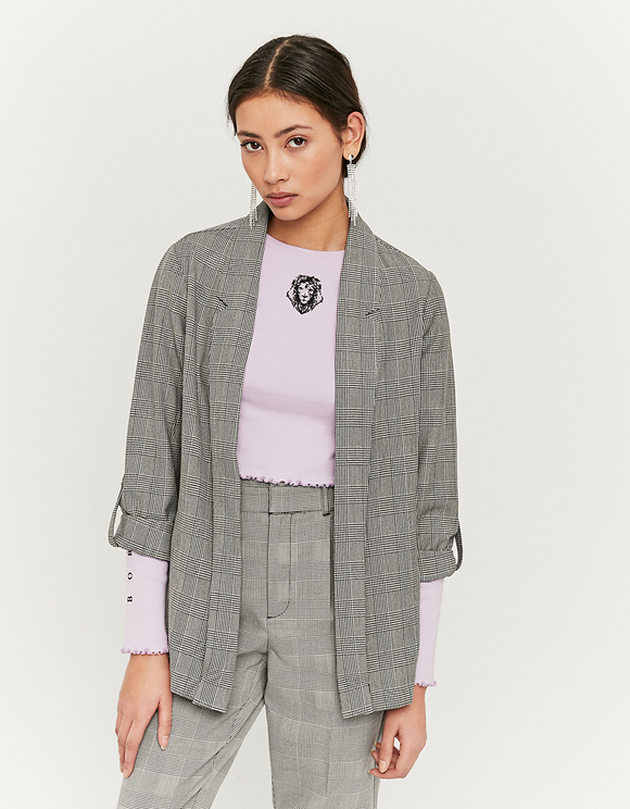 Blazer Aperto a Quadri